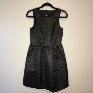 Kensie Little Black Sleeveless Metallic Dress with Cutout back Size S